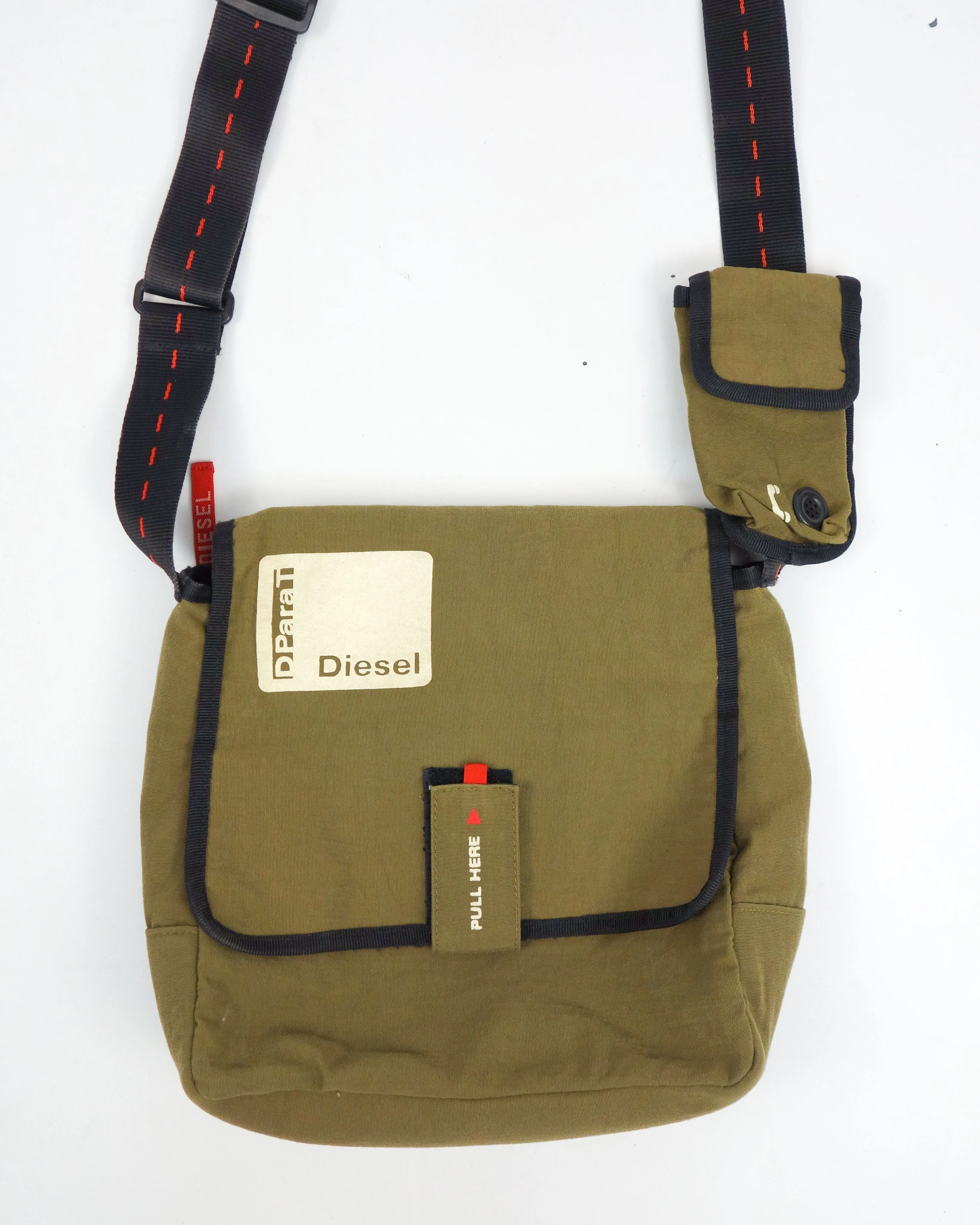 Diesel Parachute Green Side Bag 2000's