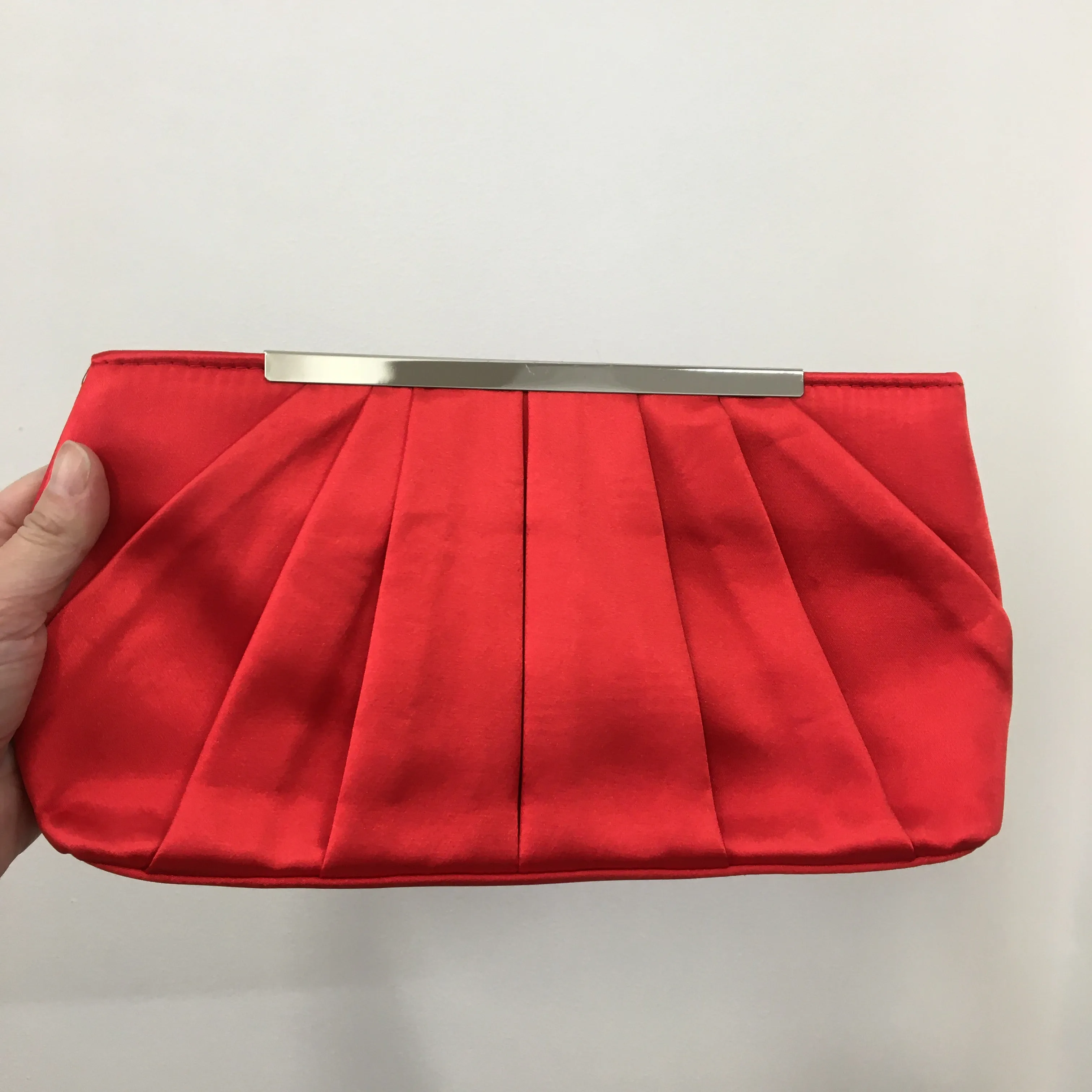 Elegant Satin Clutch ~ Navy ~ Green ~ Soft Pink ~ Red