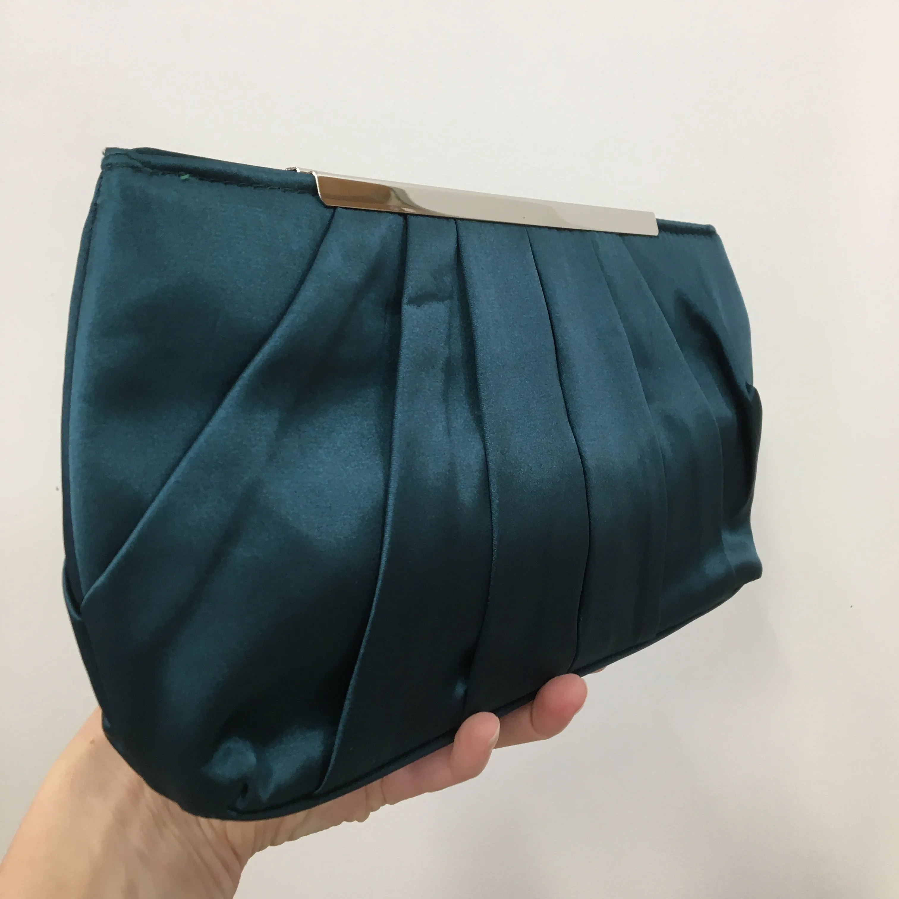 Elegant Satin Clutch ~ Navy ~ Green ~ Soft Pink ~ Red