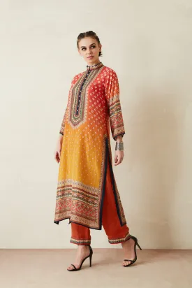 Ethnic Sunrise Print Kurta