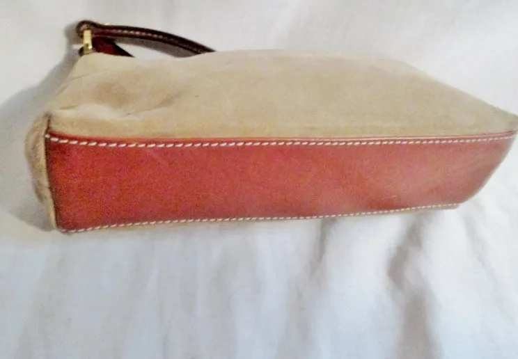 EUC KATE SPADE SUEDE LEATHER Wristlet Purse Clutch Wallet BEIGE TAN SAND BROWN