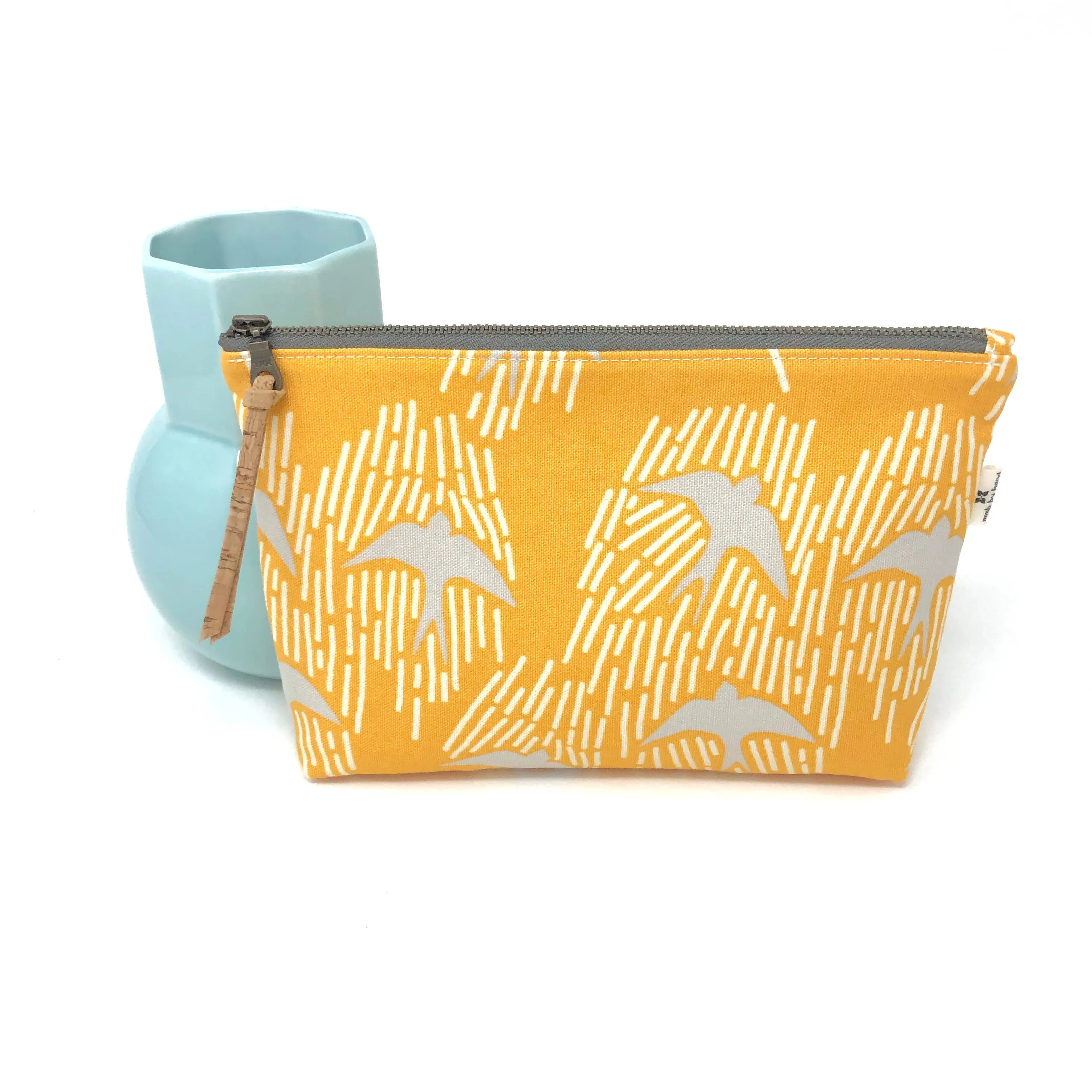 Gold Whitehaven Organic Slim Zip Pouch