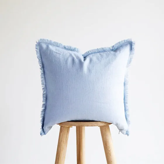 Hazel Fringed Edge Flax Linen Cushion