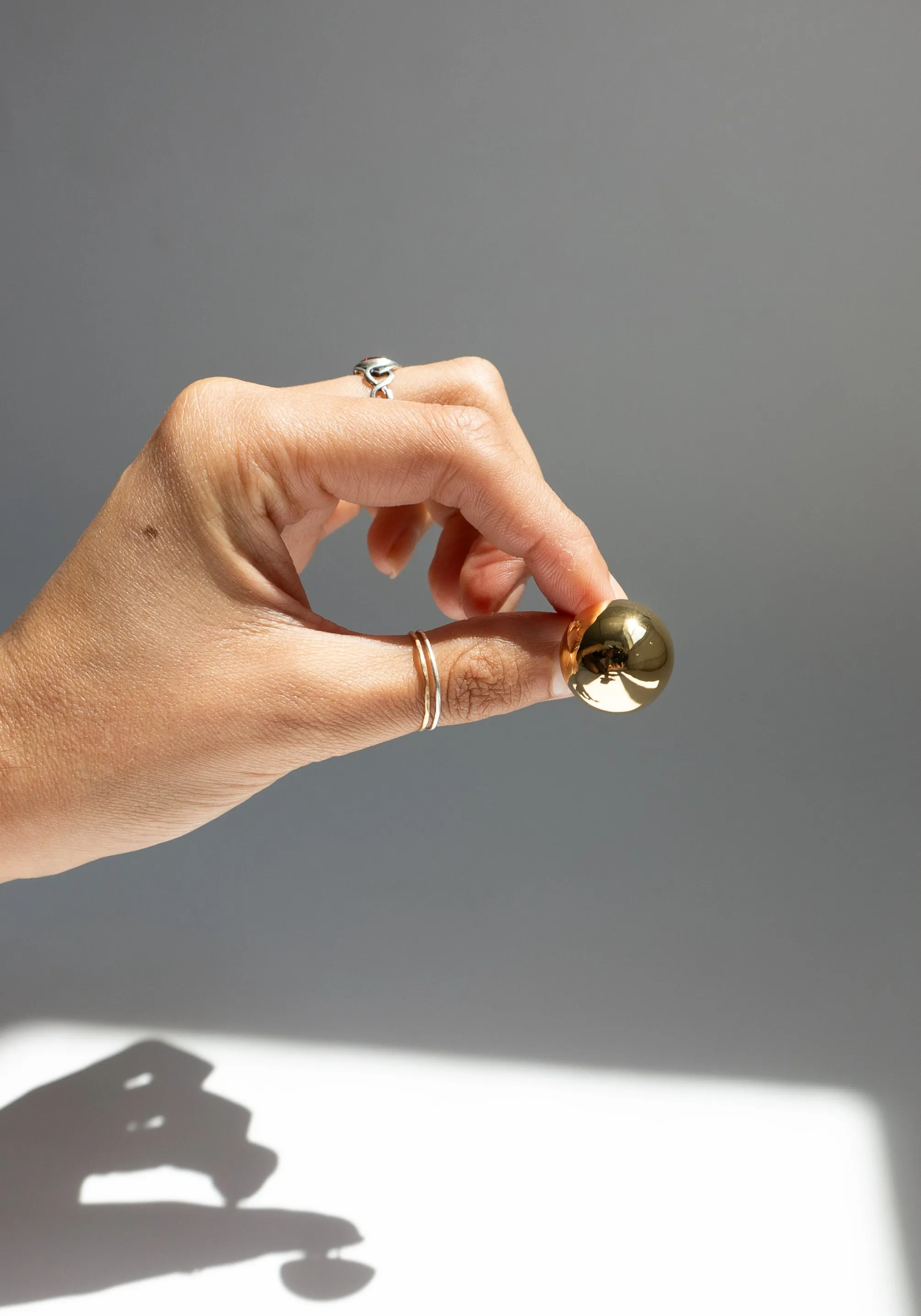 Hemisphere Earrings in Gold