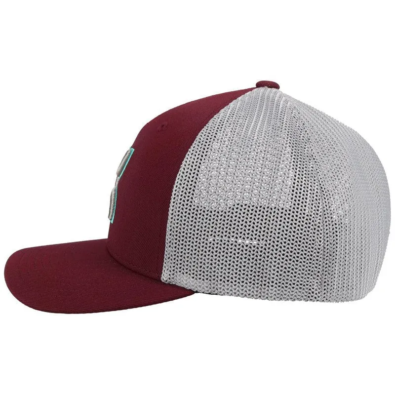 Hooey Youth Coach Maroon/Grey Cap