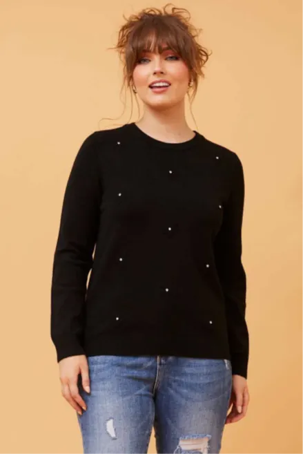 Kate Embossed Jumper Black