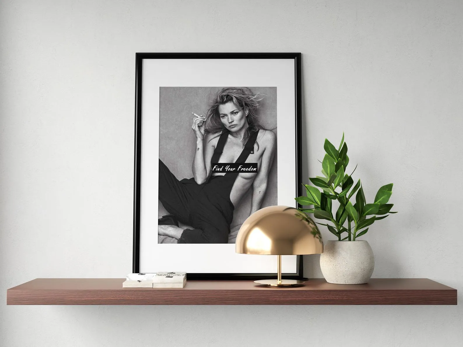 Kate Moss Black And White Poster, Custom Canvas, Model Poster, Custom Poster, Home Decor, Wall Hangings, Kate Moss Fashion Photography