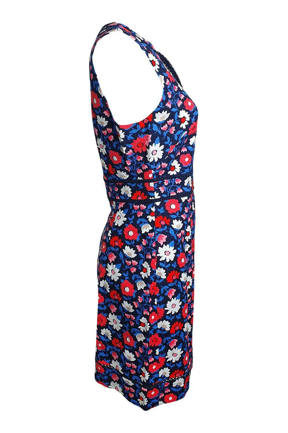 KATE SPADE New York Blue Floral Print Daisy Jacquard Sheath Dress (US 0 | UK 06)