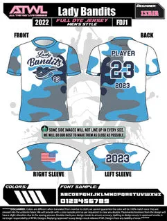 Lady Bandits Coach full dye Men's Jersey