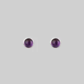 MAGICK. Amethyst Earrings  - 4mm