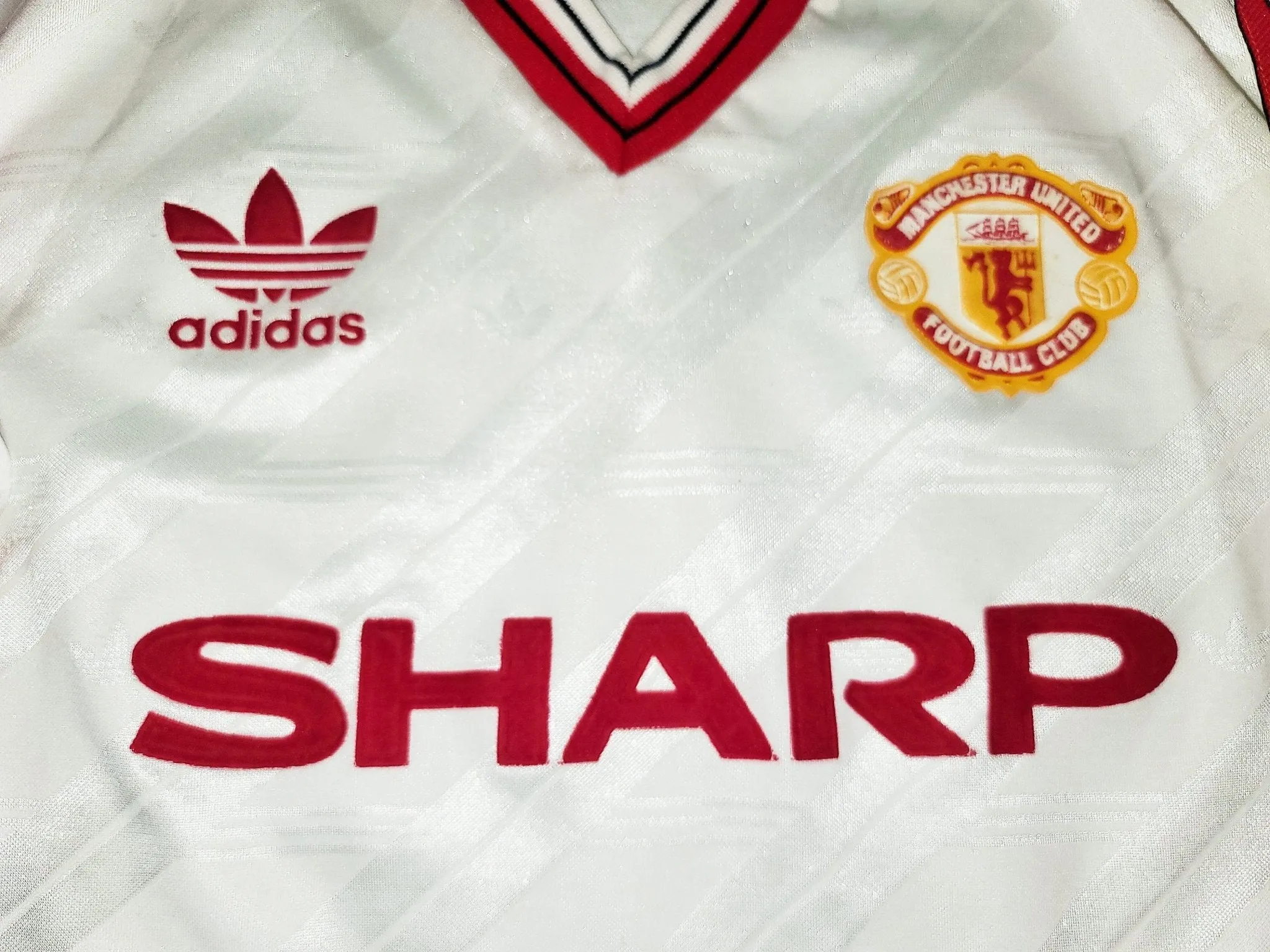 Manchester United Adidas 1986 1987 1988 White Away Jersey Shirt M