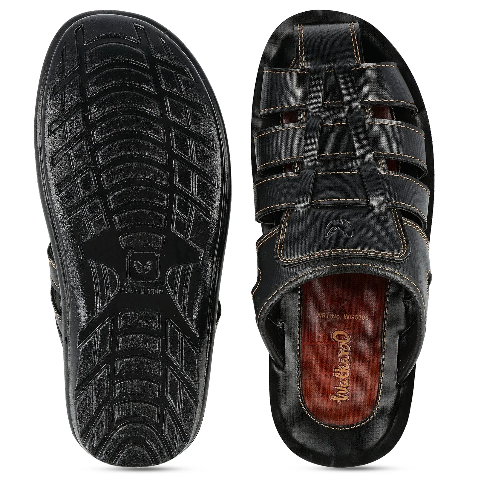 Men's Fisherman Sandals  - WG5306 Black