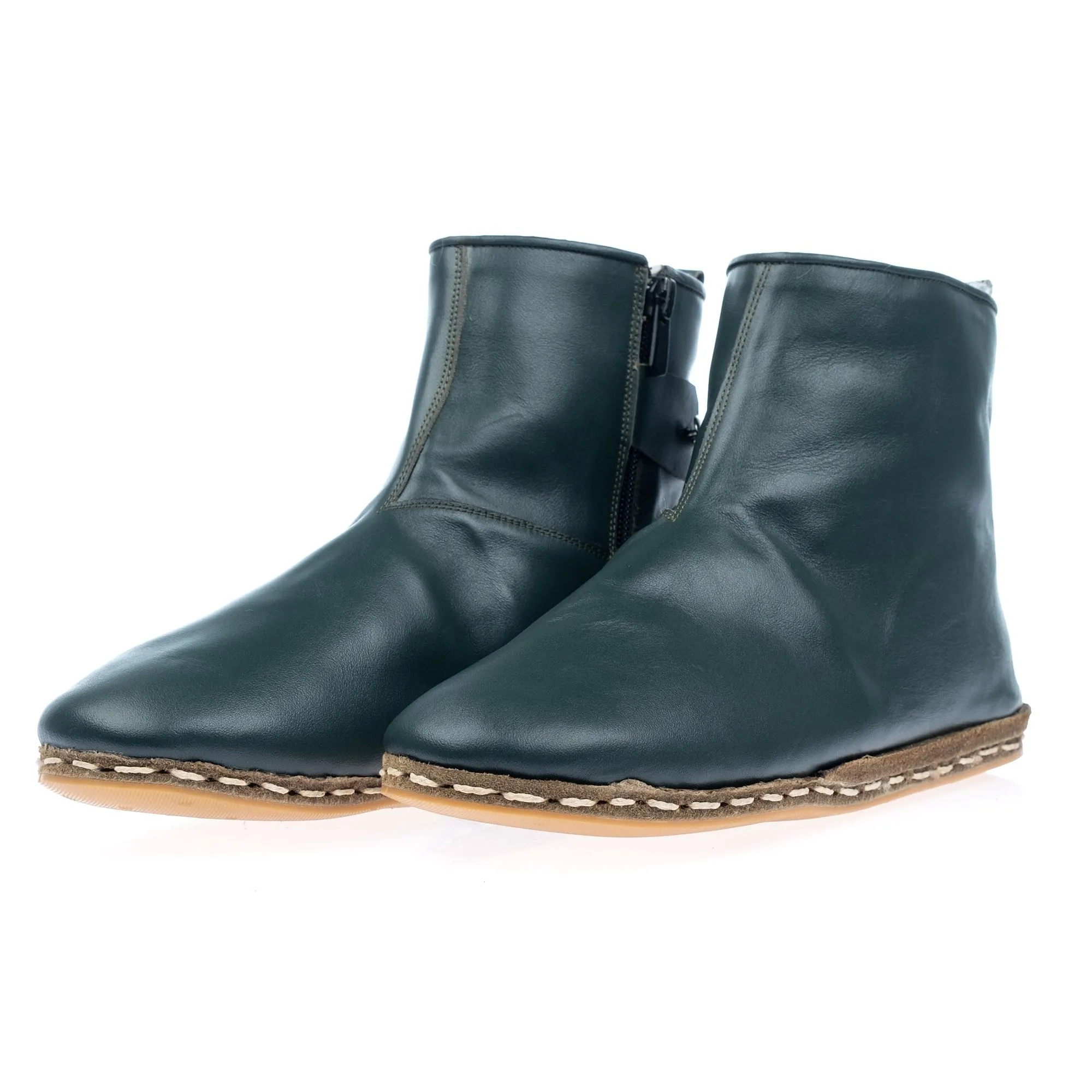 Men's Green Shearling Boots