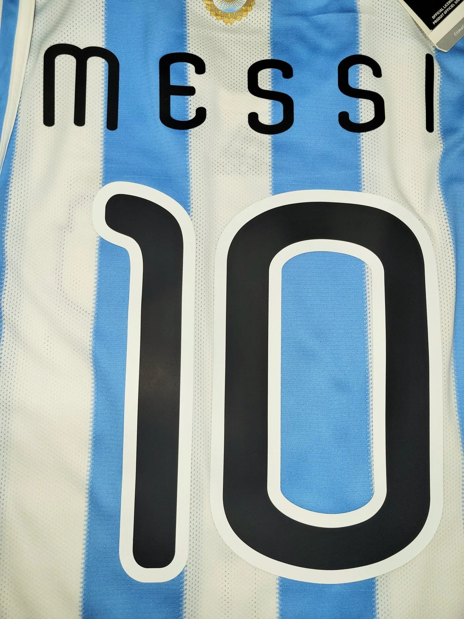 Messi Argentina 2010 WORLD CUP Home Soccer Jersey Shirt BNWT L SKU# P47066 AZB001