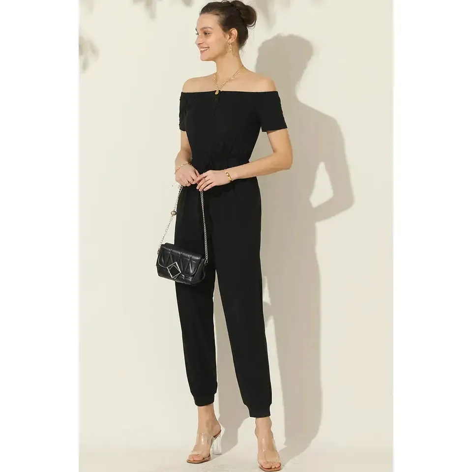 Micaela Off-Shoulder Jumpsuit