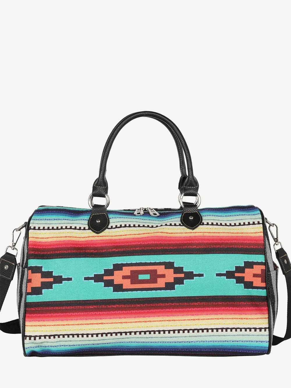 Montana West Aztec Print Canvas Weekender Bag