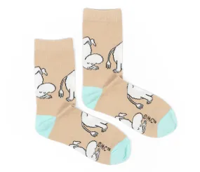 Moomintroll Happiness Ladies Socks - Beige