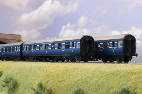 Streamlined Blue 4-Car LMS Coronation Scot Coach Set in MTH Finescale O Gauge