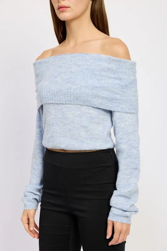 OFF SHOULDER FOLD OVER TOP