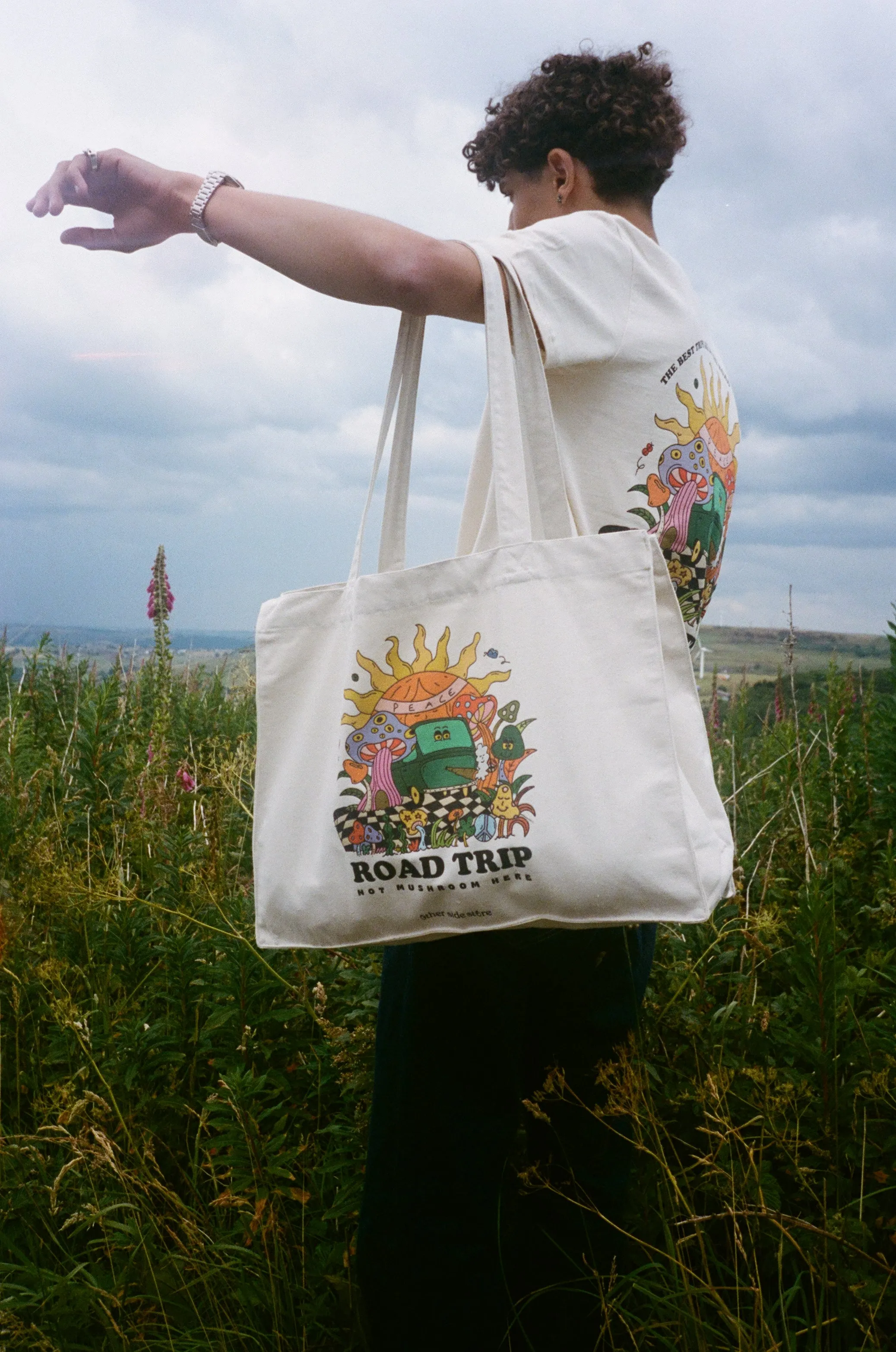 Other Side Store 'Road Trip' Organic Shopper Tote - Natural