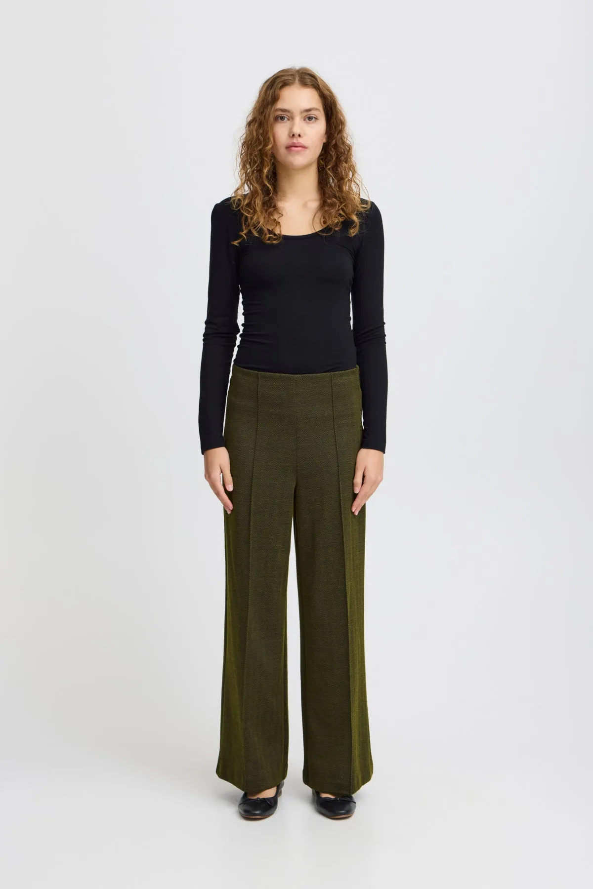 Pantalon Kate Jacquard Black/Lizard