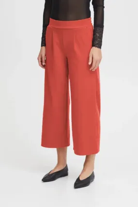 Pantalon Kate Wide Crop cranberry fibres recyclées