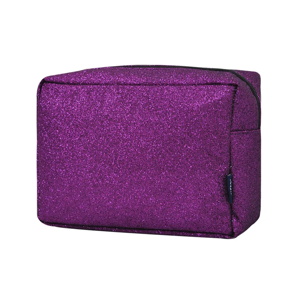 Purple Glitter NGIL Large Cosmetic Travel Pouch