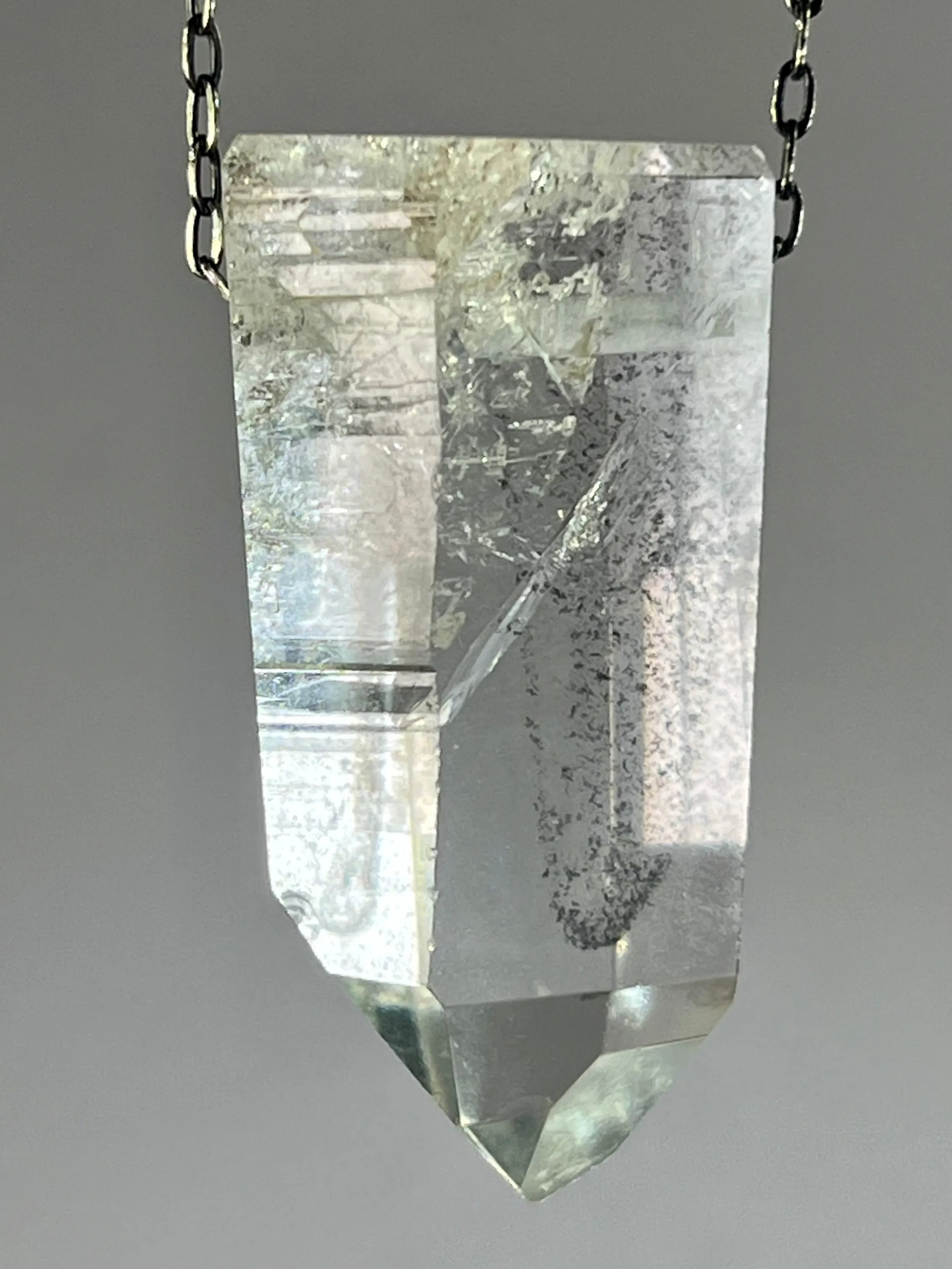 Quartz Crystal with Chlorite Inclusions Necklace