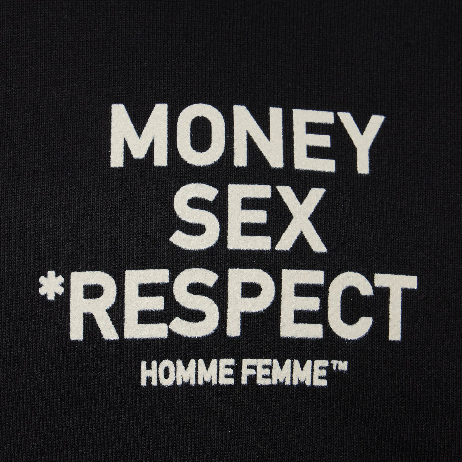 Respect Hoodie Black and Cream