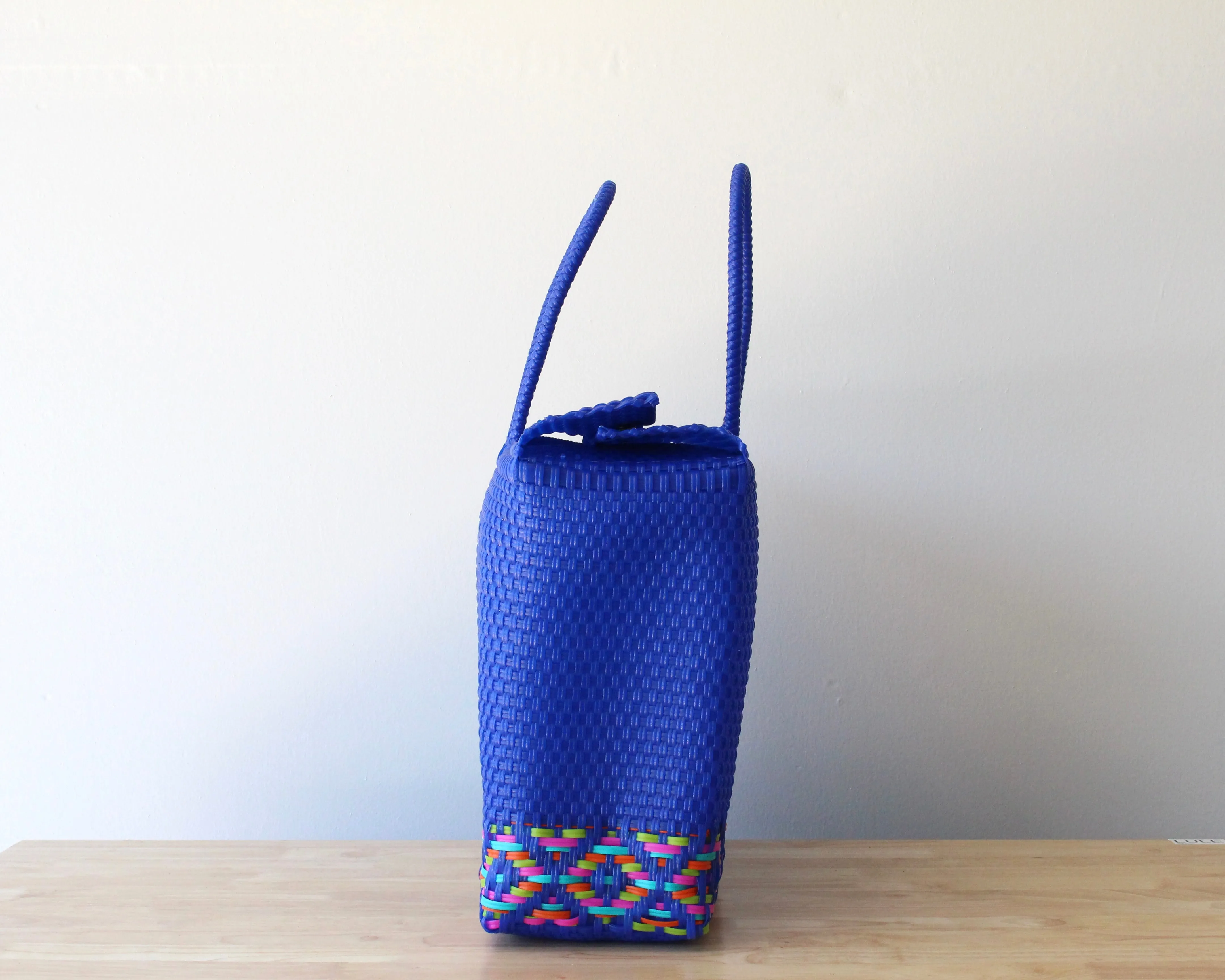 Royal Blue & Colors Artisan Basket by MexiMexi