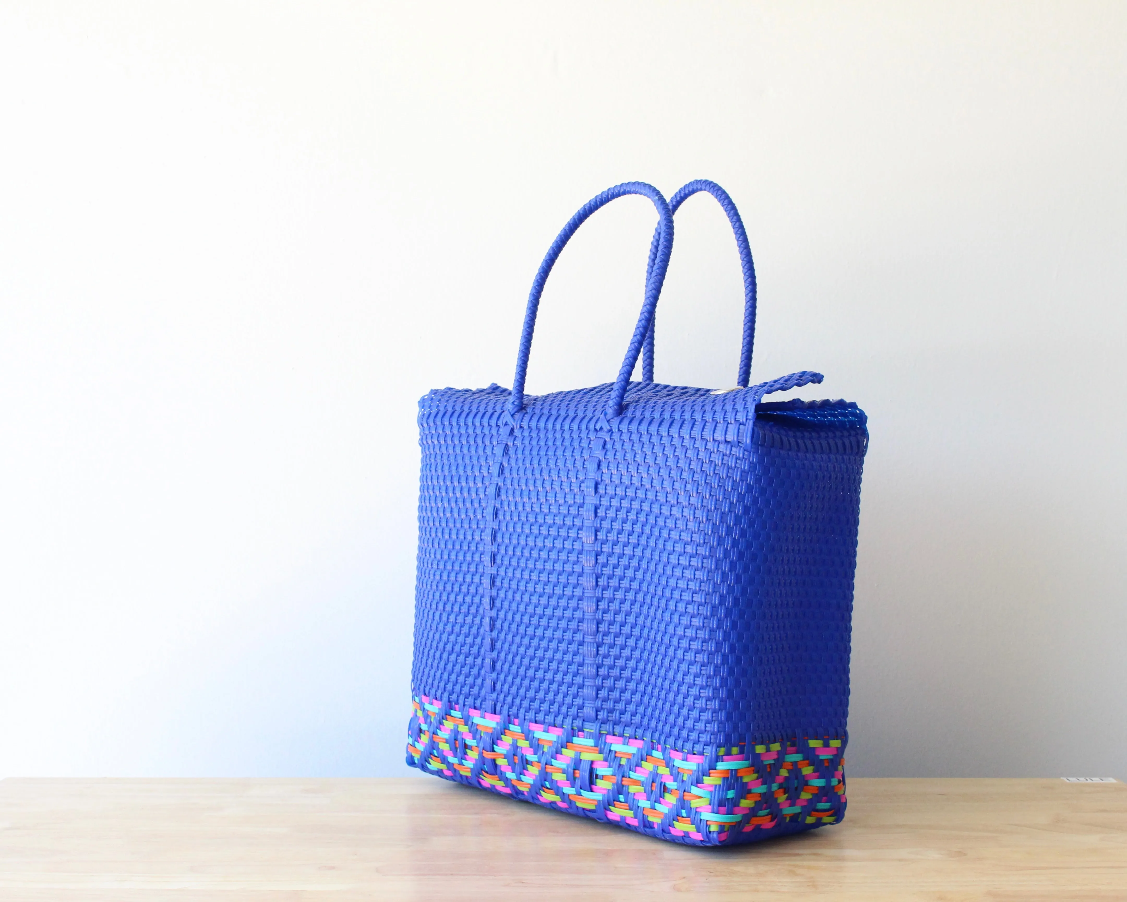 Royal Blue & Colors Artisan Basket by MexiMexi