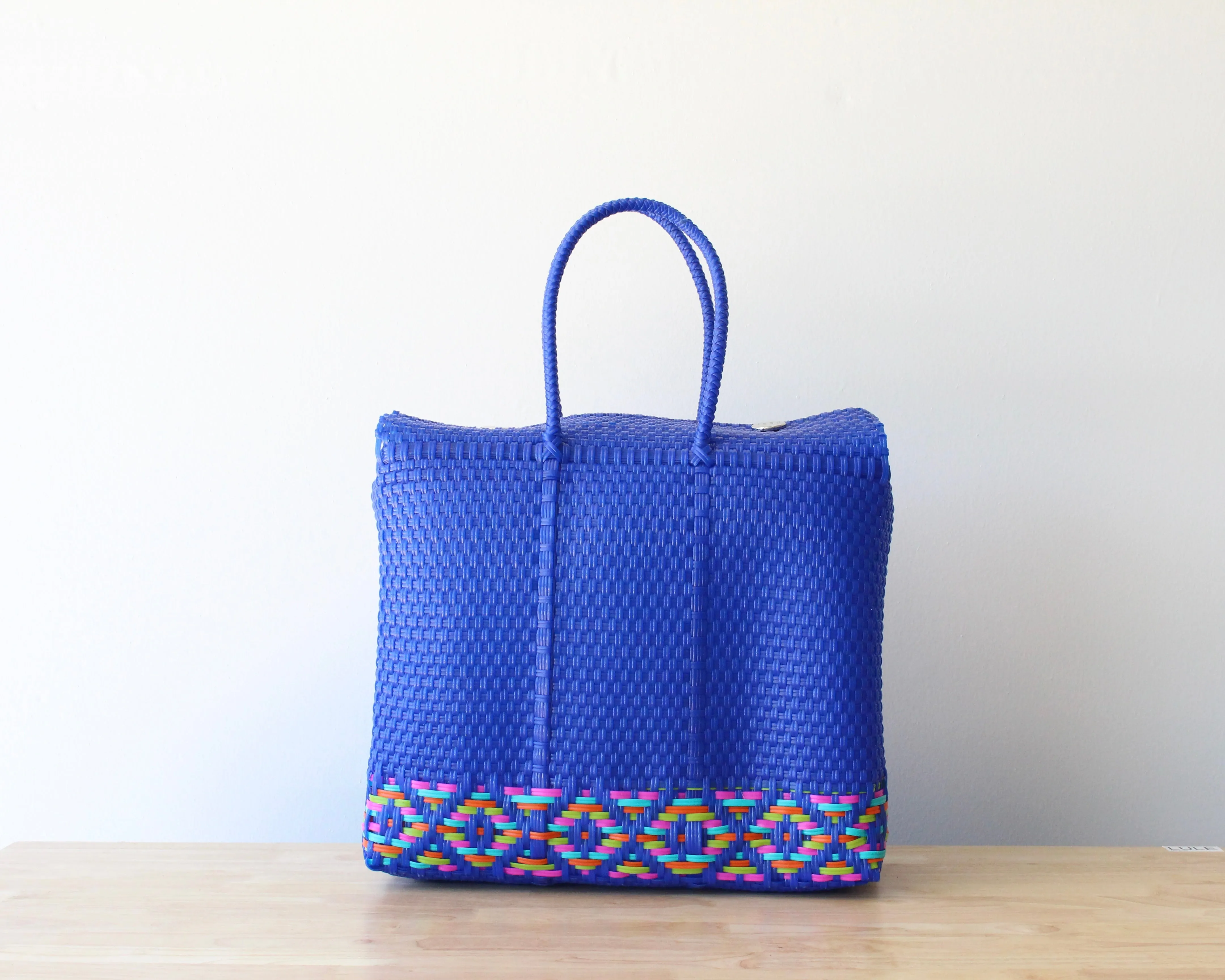 Royal Blue & Colors Artisan Basket by MexiMexi