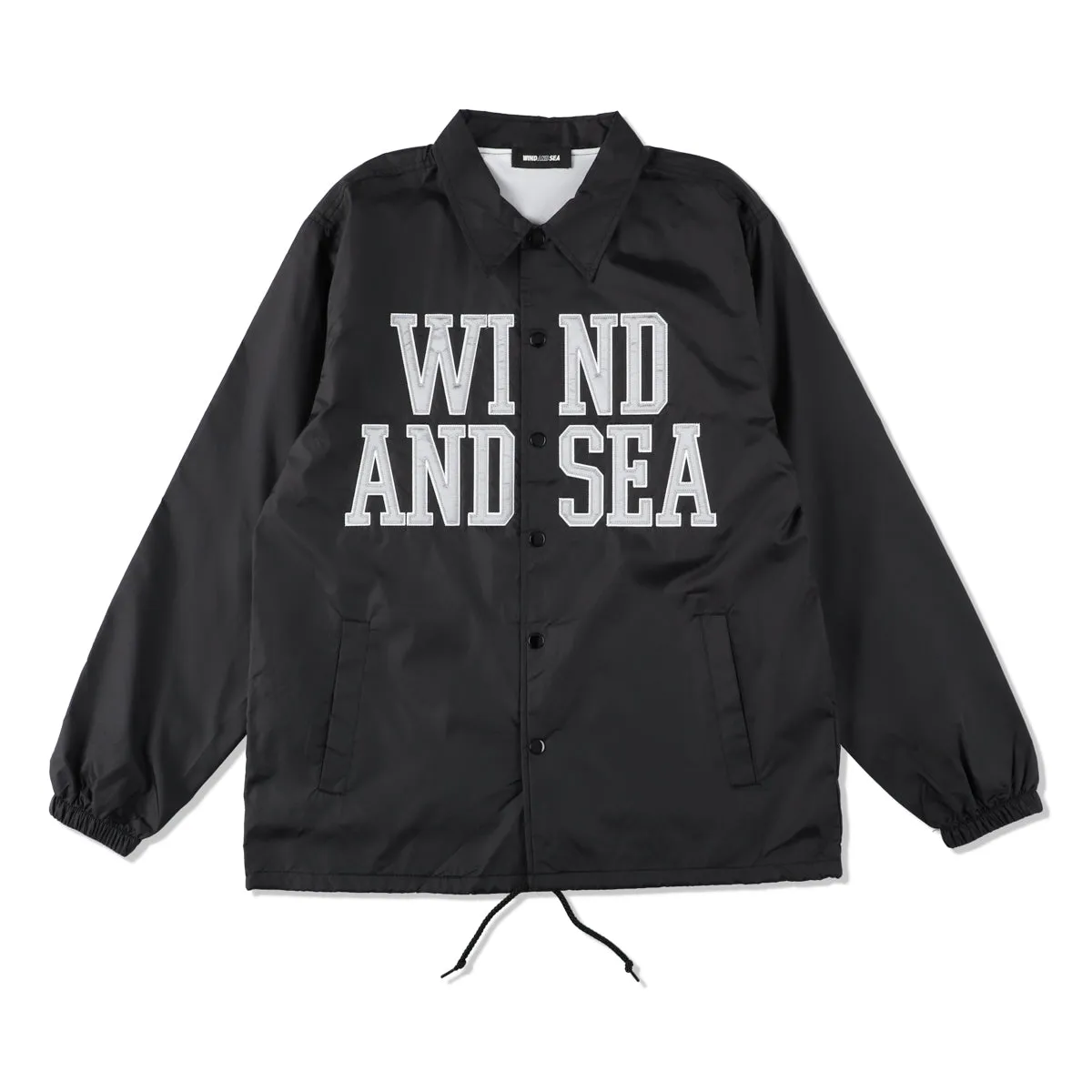 Satin Patch Coach Jacket / BLACK