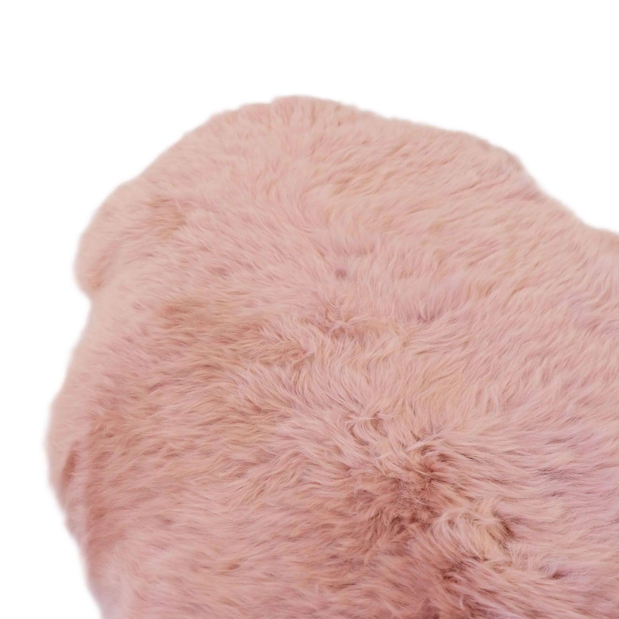 Sheepskin Rug - Dust Pink - Double Length (180 x 65cm) - Long Wool Australian Merino Sheepskin