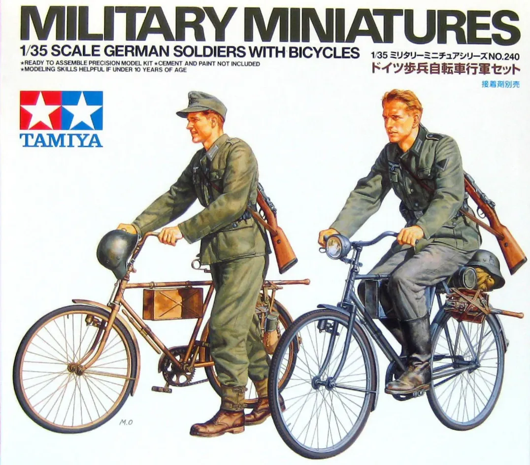 Tamiya Military Miniatures German Soldiers With Bicycles