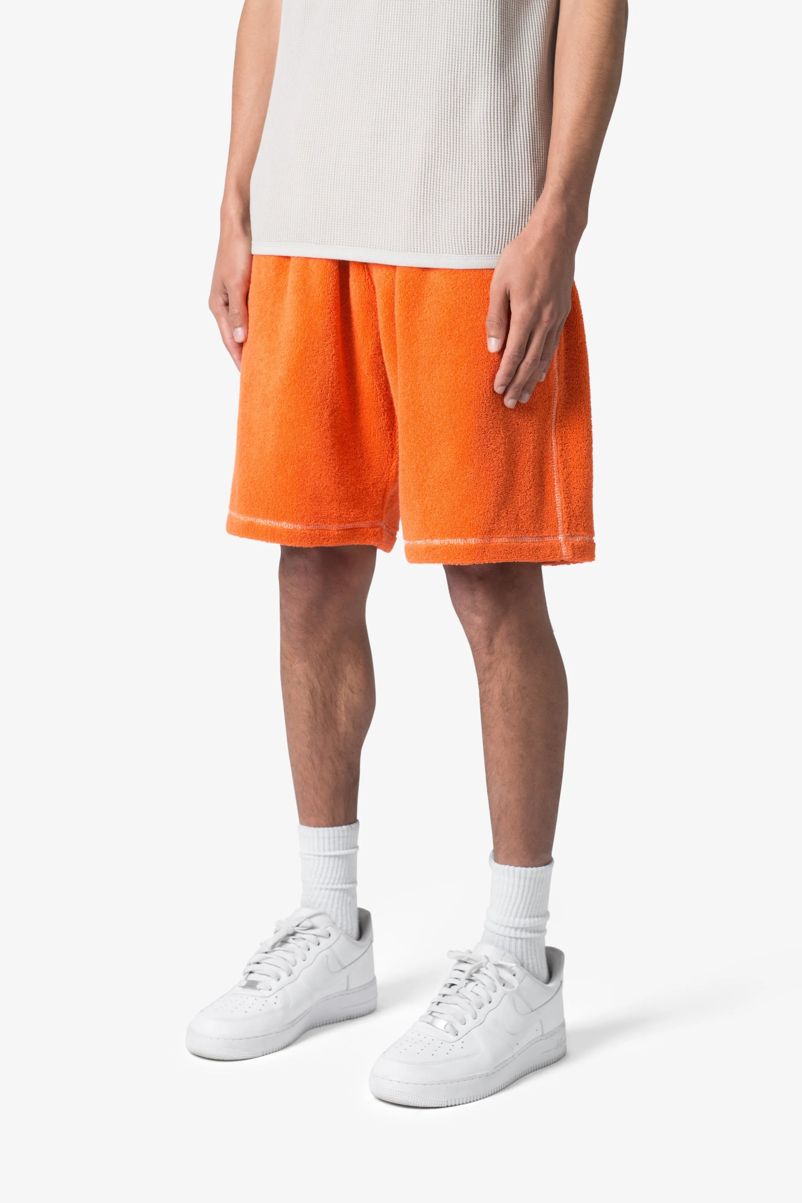 Terry Cloth Shorts - Orange