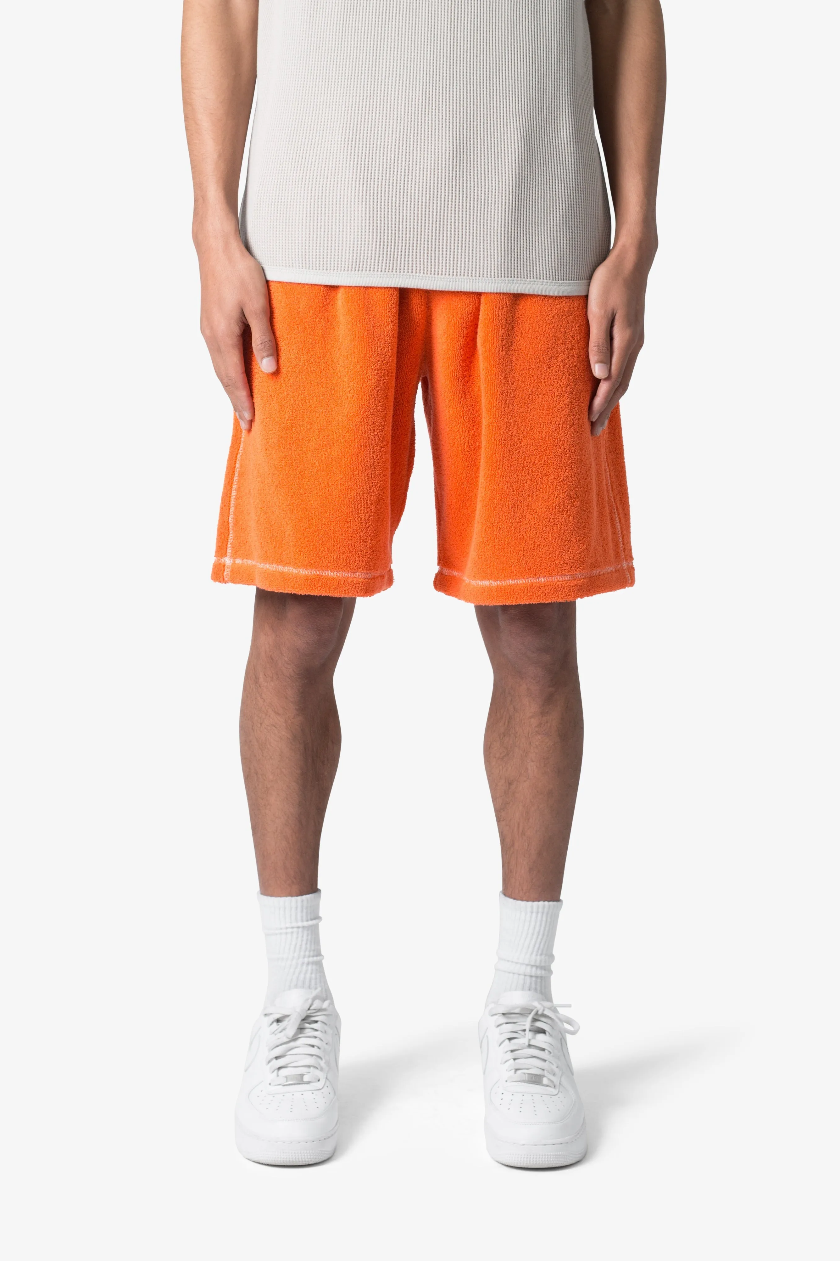 Terry Cloth Shorts - Orange