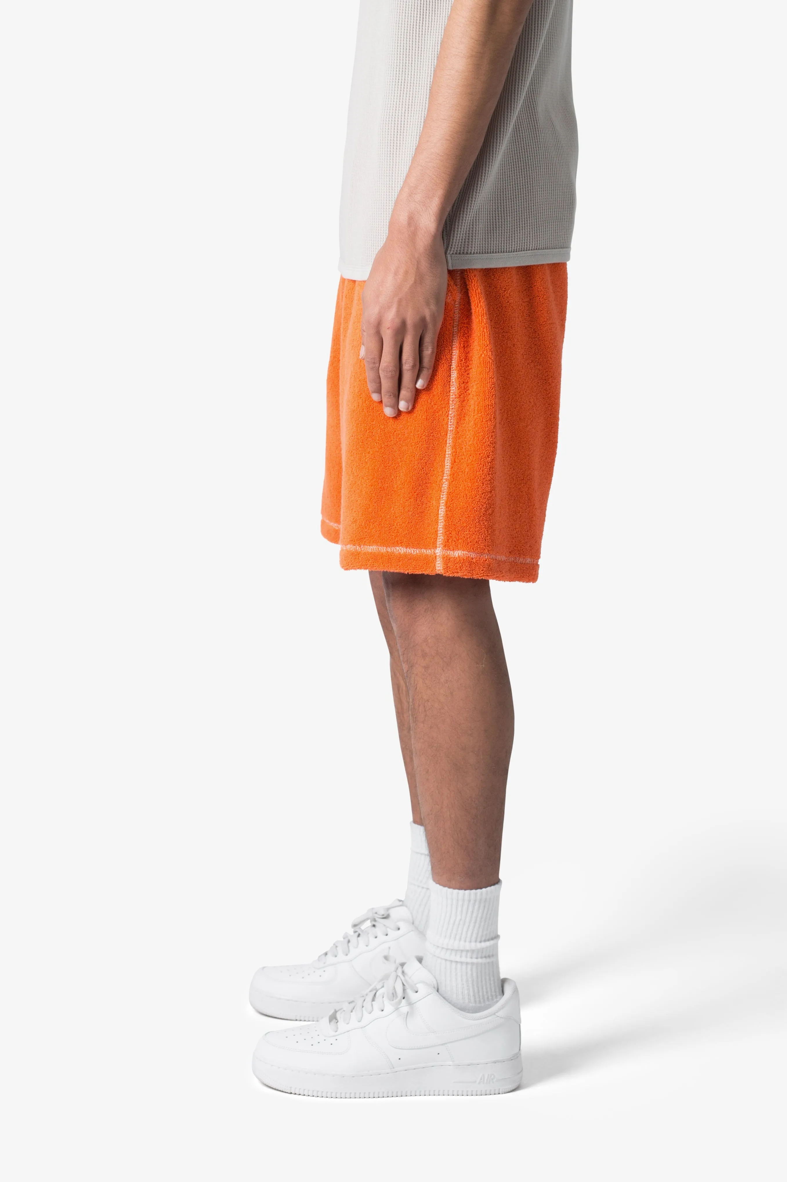 Terry Cloth Shorts - Orange