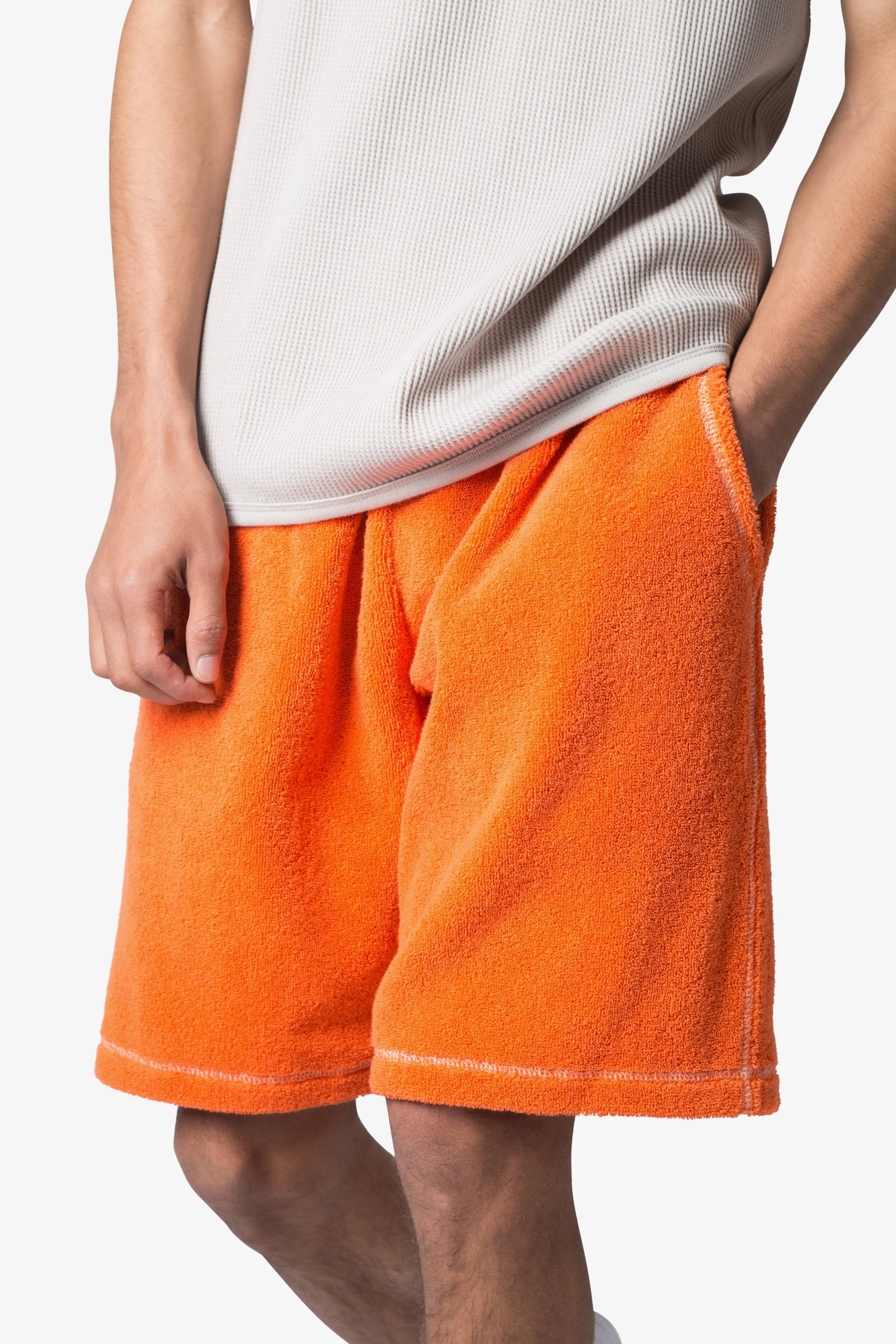 Terry Cloth Shorts - Orange