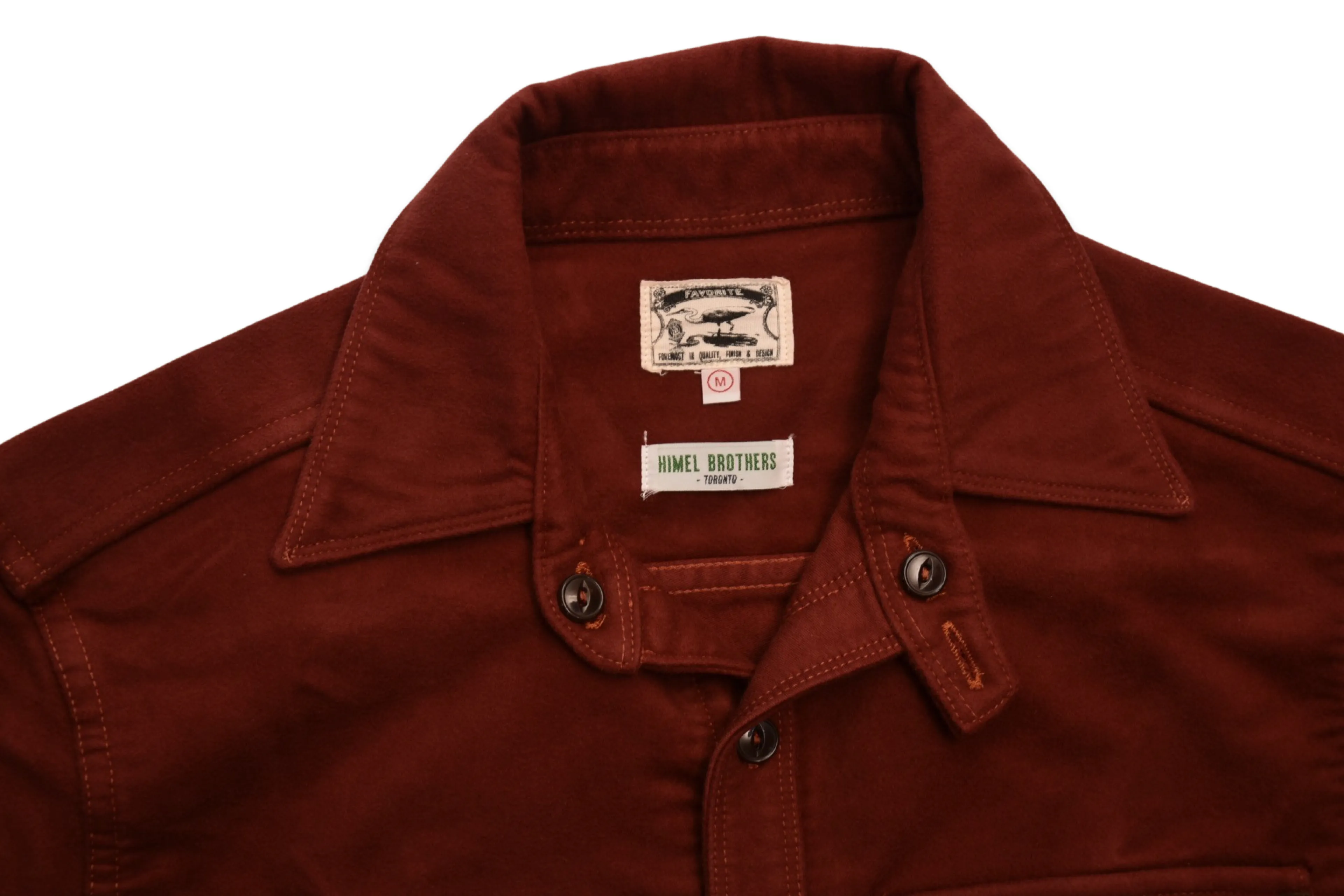 Thomson Camp Shirt, Russet Red Moleskin (10oz)