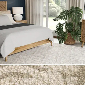 UER0111 Luxury Hand-Tufted Natural Medium-Pile Rug