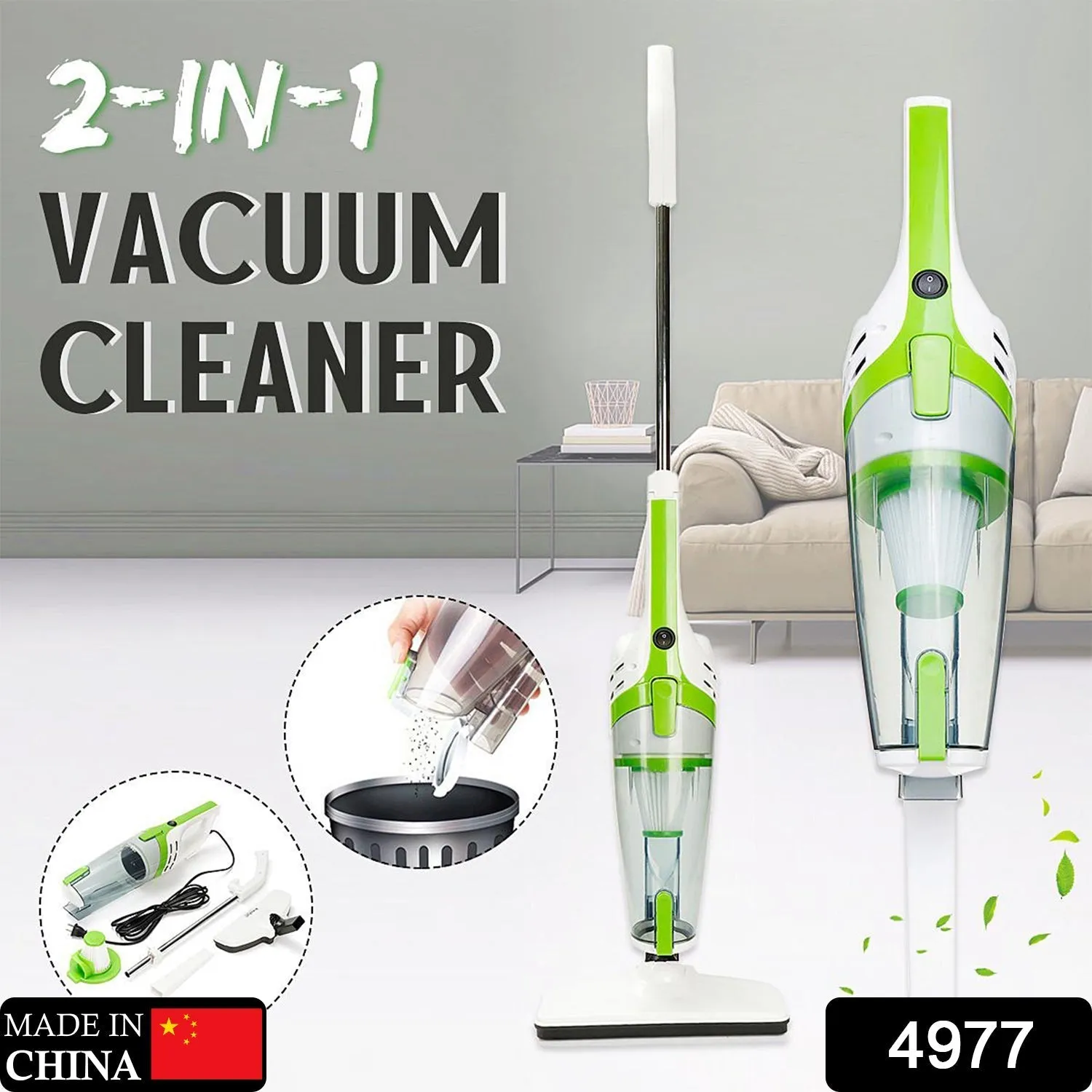 Vacuum Cleaner, 2-in-1, Handheld & Stick for Home and Office Use