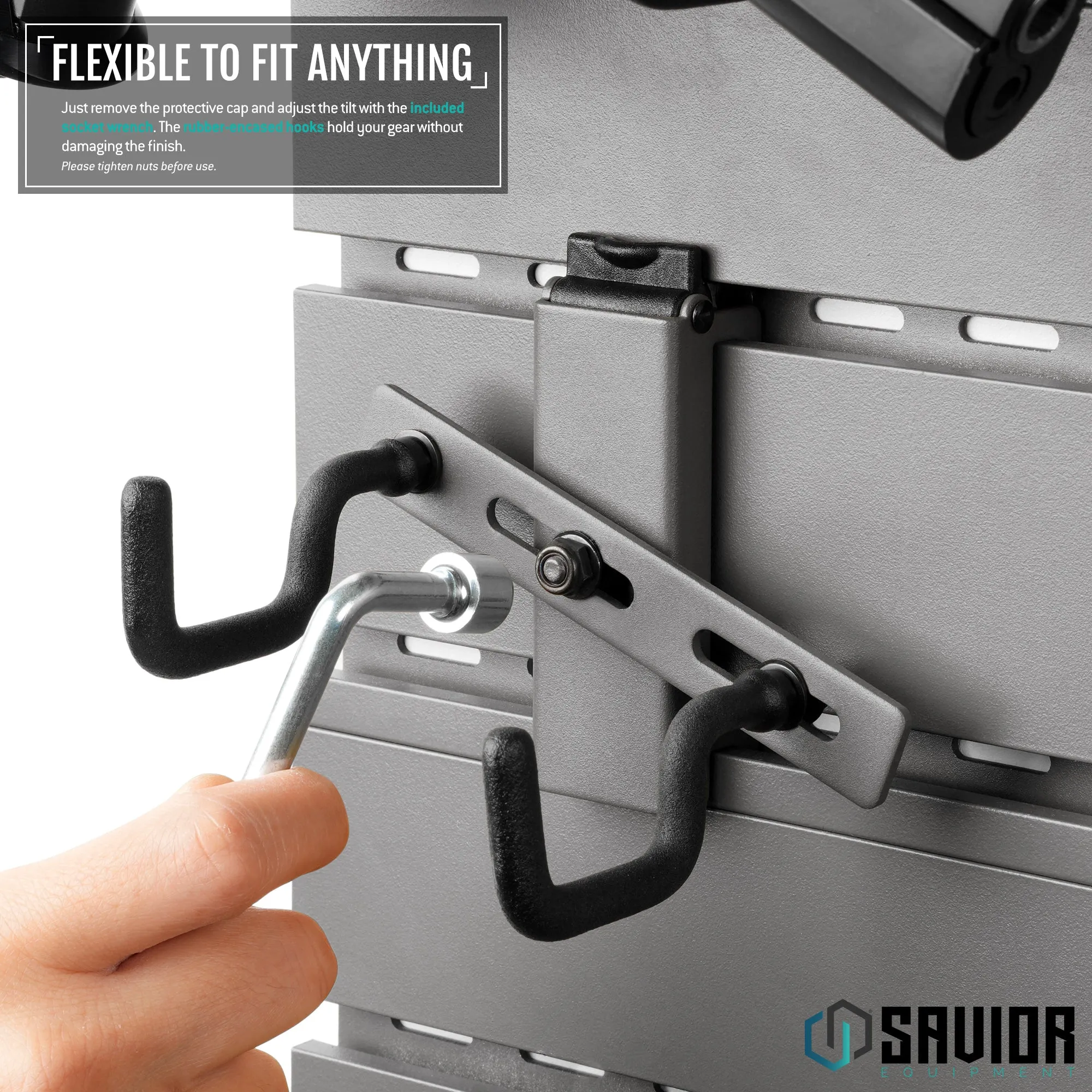 Wall Rack System - Adjustable Pistol Hangers - 2 Pack