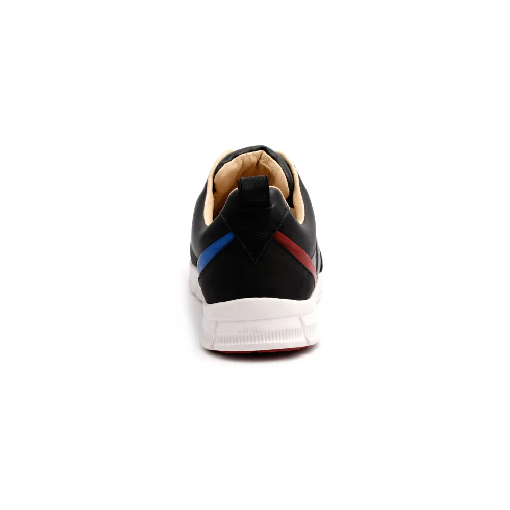 Women's Rider Black Red Blue Leather Sneakers 91184-915